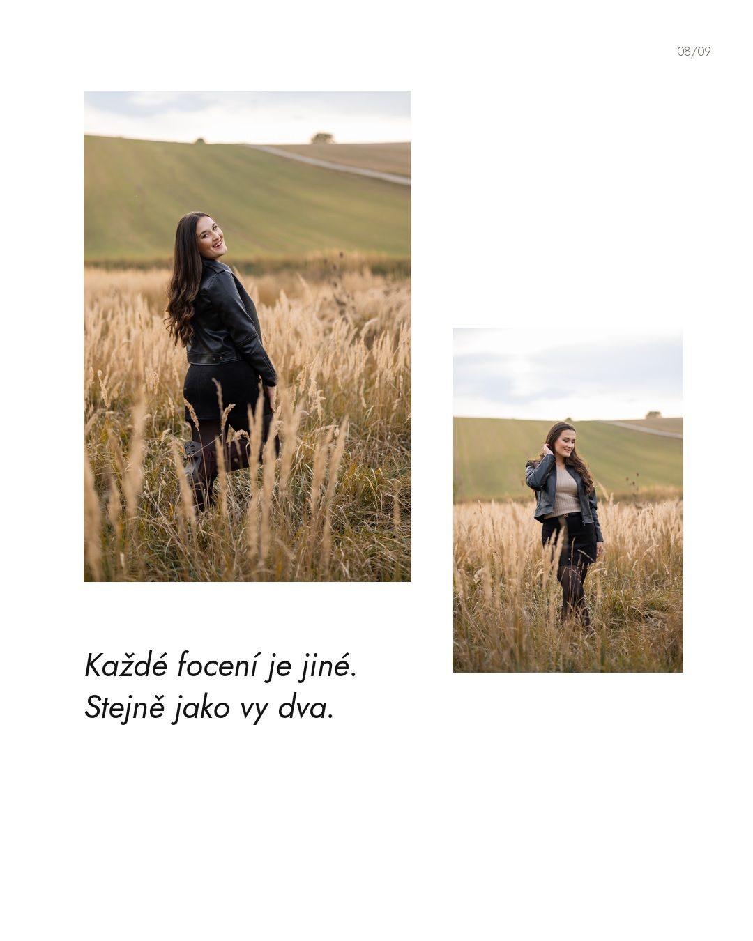Každé focení je jiné, stejně jako vy dva