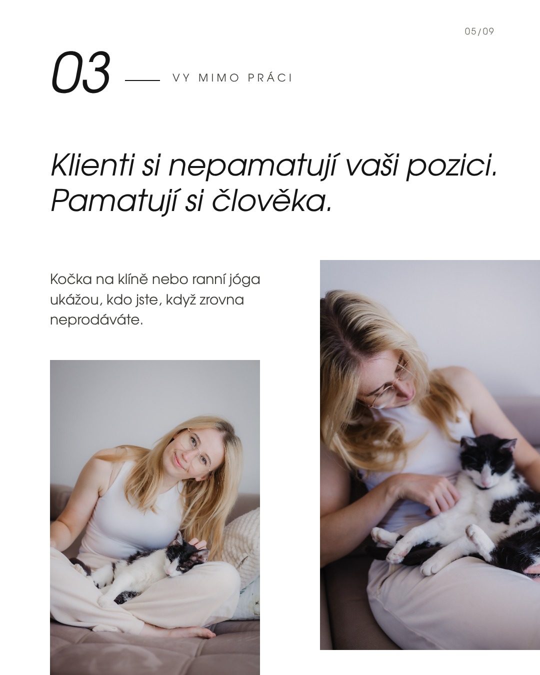 03 vy mimo práci – s kočkou na gauči