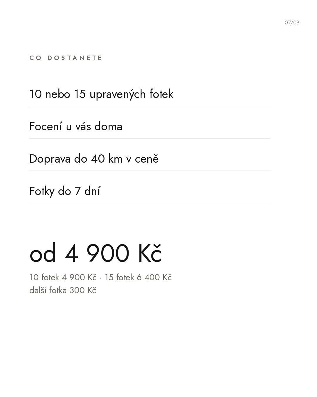 Co dostanete – od 4 900 Kč